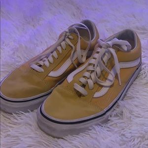 Mustard yellow colored Vans